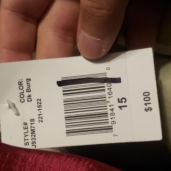 Deep burgundy cocktail dress longer in the back new with tags size 15 - Picture 5 of 5